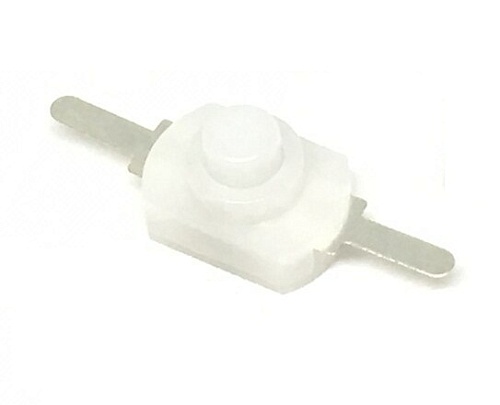 Переключатель кнопочный 1208YD 1.0A 30VDC  (белый) ON-OFF