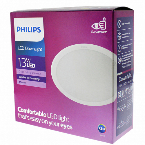 Светильник Philips 59464 MESON 125 13W WH recessed LED (13Вт, 960Лм, 6.5К)