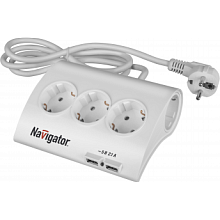 Удлинитель Navigator NPE-USB-05-180-ESC-3x1