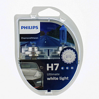 Галогенная лампа головного света H7 Philips Diamond Vision 5000K 12V 55W PX26d 12972DVS2 2шт