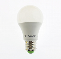 Диммируемая лампа «груша» Navigator NLL-A60-10-230-4K-E27-DIMM (10Вт, 850Лм, 4000К)