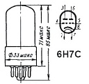 Радиолампа 6Н7С