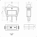 Переключатель клавишный KCD3-101N-C3-R/3P on-off красный