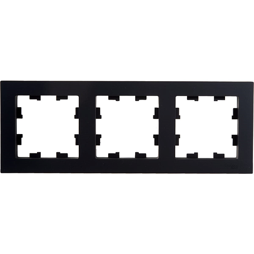 Рамка универсальная AtlasDesign 3 поста ATN001003 карбон