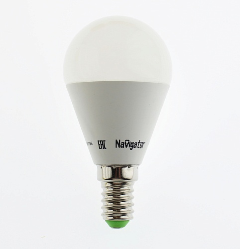 Лампа "шар" Navigator NLL-G45-8.5-230-2.7K-E14 (аналог лампы накаливания 75Вт, теплый белый)