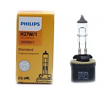 Галогенная лампа головного света H27 W/1 Philips Vision+30% 3200K 12V 27W PG13 12059C1 1