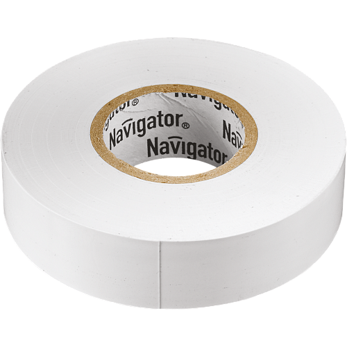 Изолента ПВХ 19x0.18мм, 20м Navigator (белая) NIT-A19-20/WH