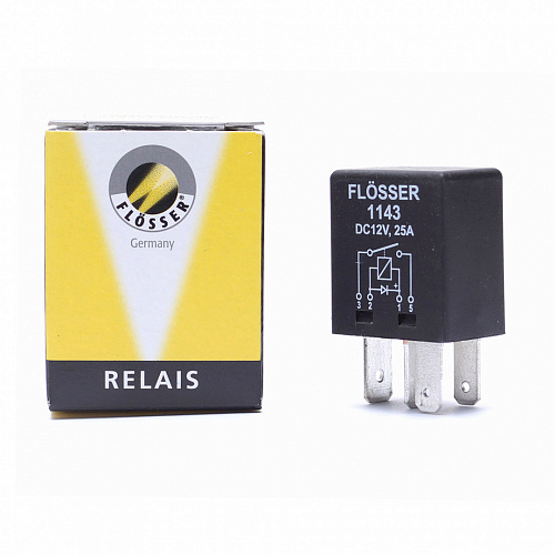 Реле 12V 25A 1143 Flosser 4 контакта 