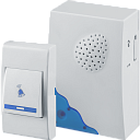 Звонок беспроводной 36 мелодий 1 блок-динамик, 1 кнопка, бело-синий Navigator (NDB-A-DC01-1V1-WH)