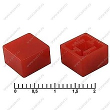 Колпачок A27 (9,2х9,2х4,7мм) красный 