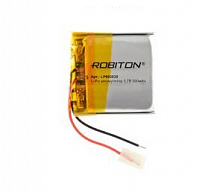 Аккумулятор Robiton LP603030 (Li-pol, 3.7V,  500mAh, 6х30x30mm) 