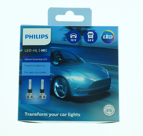 Светодиодная лампа H1 Philips Ultinon Essential LED-HL 6500K 12/24V 11258UE2X2 2шт