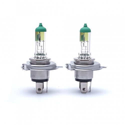 Галогенная лампа головного света H4 Philips ColorVision Green 12V 60/55W P43t-38 12342CVPB 2шт
