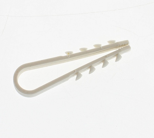 Дюбель-хомут для круглого кабеля ДХ-К, 5 - 10 мм, 100 шт, нейлоновый.