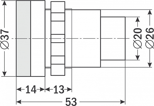 Индикатор AR-AD16-30DS белый =24В