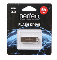 Карты памяти Perfeo USB3.0 64GB M08 METAL SERIES
