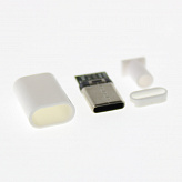 USB3.1 TYPE-C штекер на кабель ( белый)