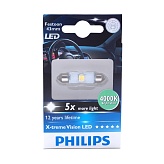 Светодиодная лампа C5W Philips Festoon X-treme Vision LED White 4000K 12V T10,5x43 129454000KX1   