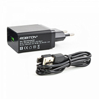 Сетевой адаптер "быстрый заряд" Robiton QuickCharger3.0 (9-12В 1.5А/6.5-9В 2А/3.6-6.5В 3А) USB