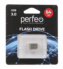 Карты памяти Perfeo USB3.0 64GB M06 METAL SERIES