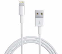Шнур USB-Lightning для iPhone, ПВХ, белый, 1м Rexant