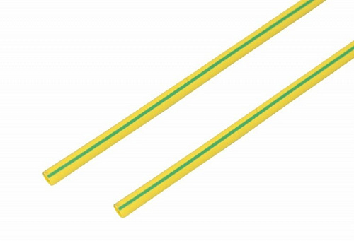Трубка термоусадочная 20мм желто-зелёная (1 метр)